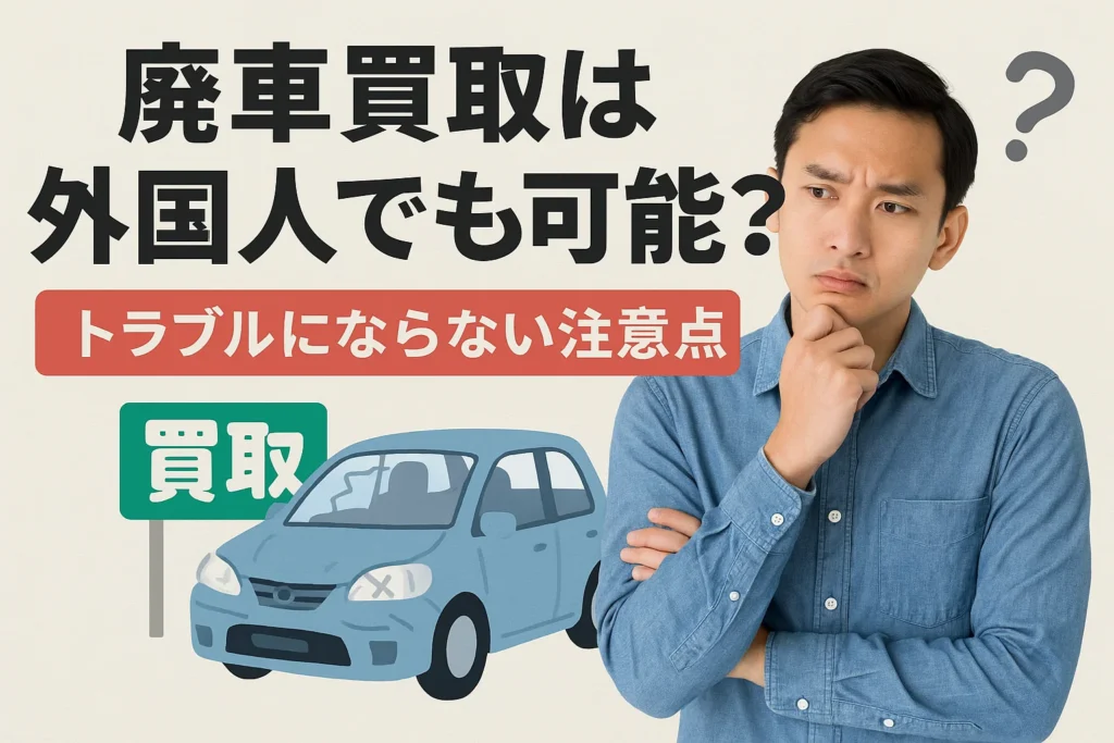 廃車買取は外国人でも可能？トラブルにならない注意点