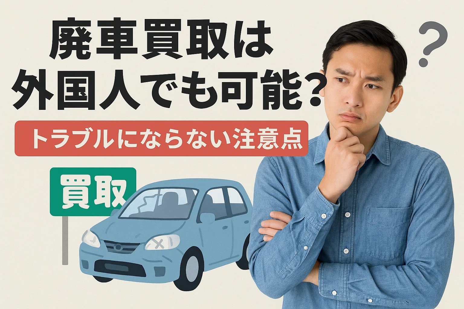廃車買取は外国人でも可能？トラブルにならない注意点