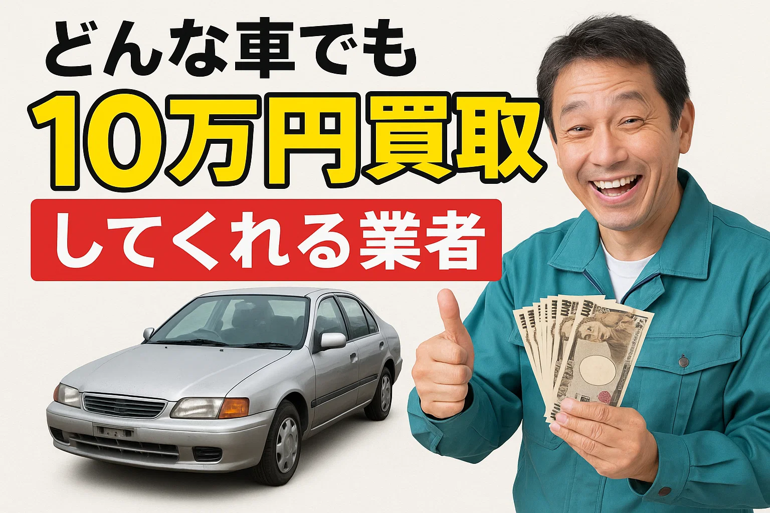 どんな車でも 10万円買取してくれる業者