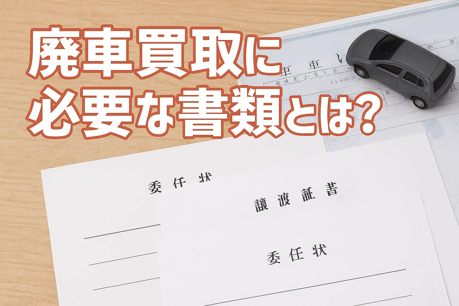 廃車買取に必要な書類とは？